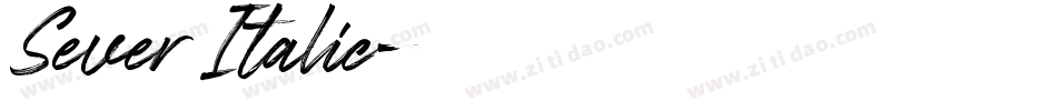 Sever Italic字体转换